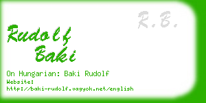 rudolf baki business card